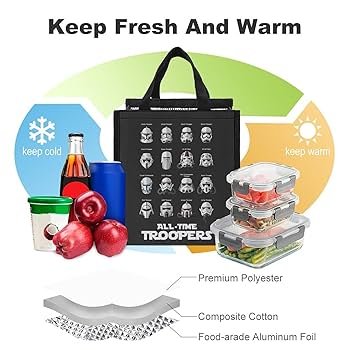Amazon | Monira スターウォーズ ランチバッグ ブラック お弁当
